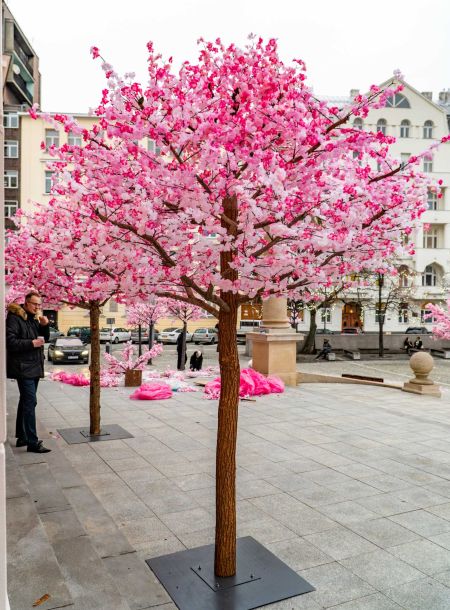 Kwitn Ce Sztuczne Drzewa Wi Ni Na Event W Warszawie Orchidea